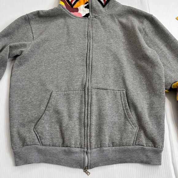 Bape Shark Full Zip Hoodie Gray Multicolor Camo WGM Tiger Japan M/L Nigo Harajuk - Picture 11 of 16